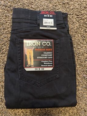 IRON CO. Patriot Straight Leg Jeans - Black
